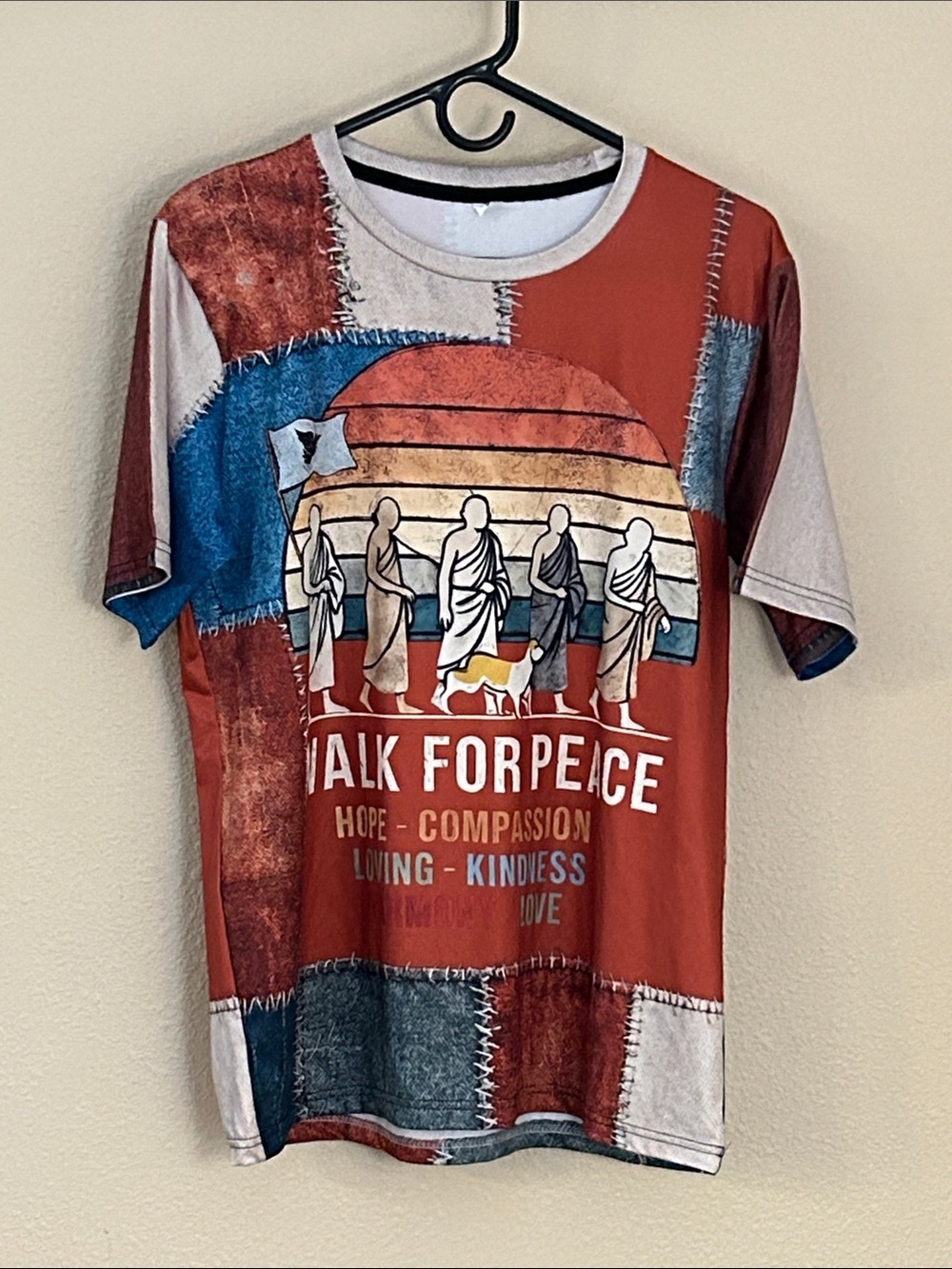 Walk for Peace Graphic Tee - Multicolor.   Size Small
